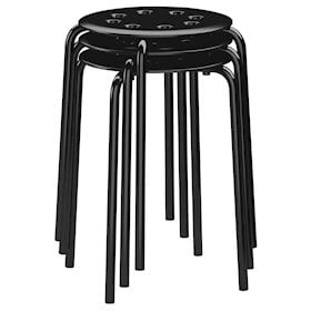 Stool IKEA MARIUS black 45x40 cm